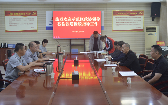 開封市示范區政協領導蒞臨開封鐵塔橡膠調研督導安全環保工作