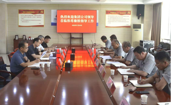 集團公司領導蒞臨開封鐵塔橡膠調研指導